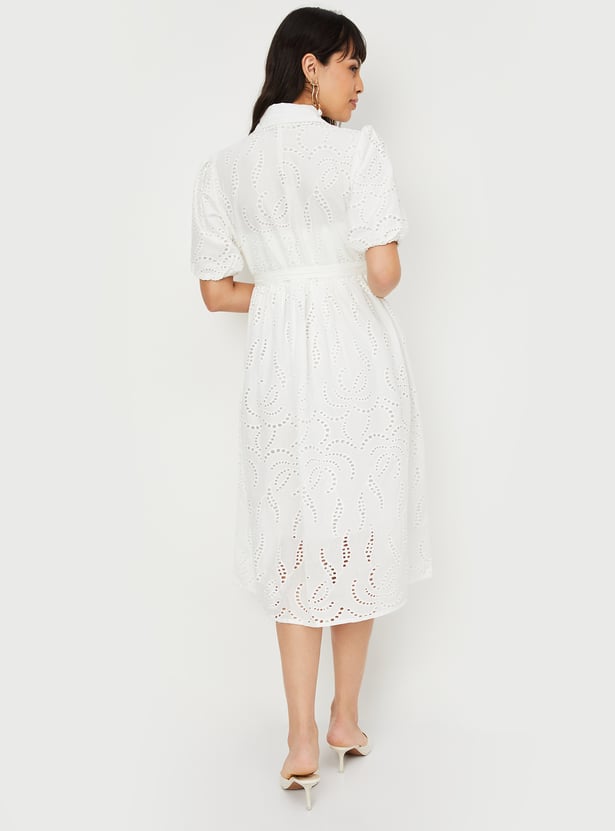 Kalki x Max Women Schiffili Embroidered Shirt Dress