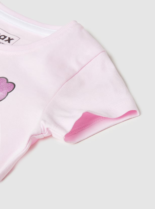 Girls Printed T-shirt - Pack of 3