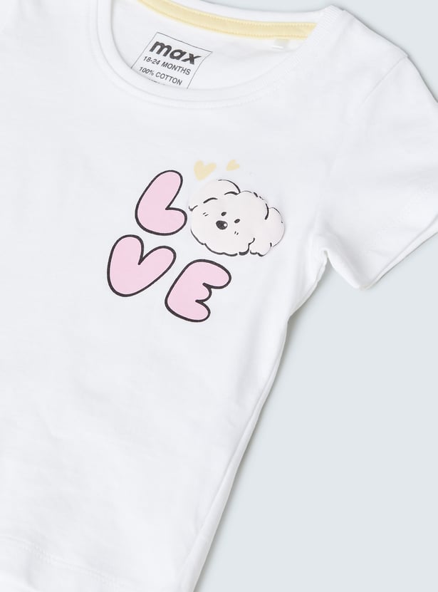 Girls Printed T-shirt - Pack of 3