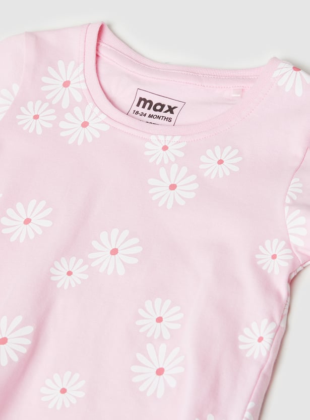 Girls Printed T-shirt - Pack of 3