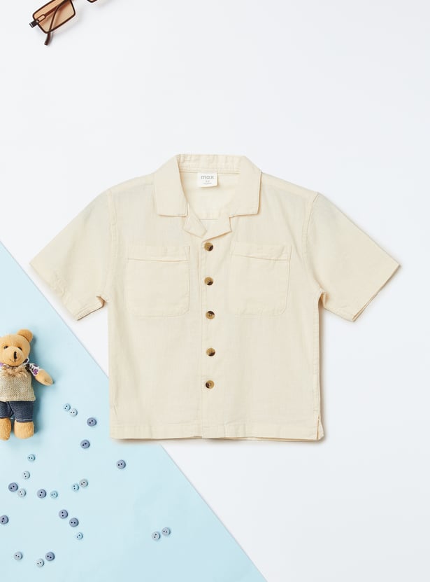 Boys Textured Resort Shirt
