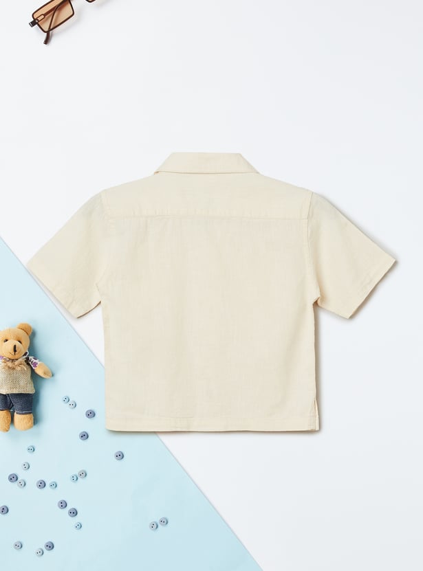 Boys Textured Resort Shirt