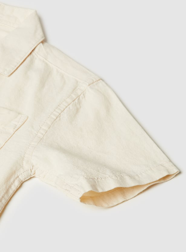 Boys Textured Resort Shirt