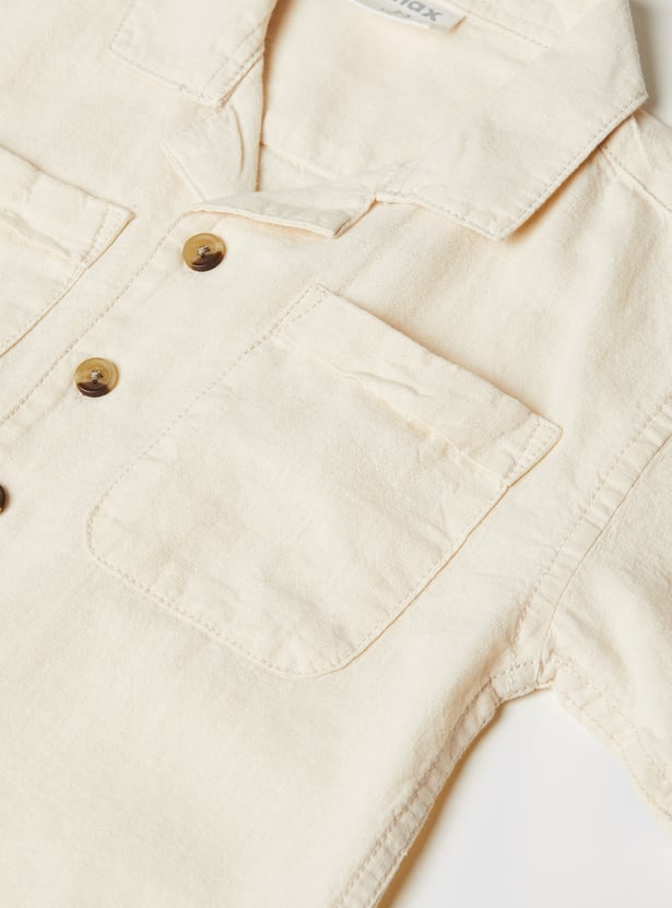 Boys Textured Resort Shirt