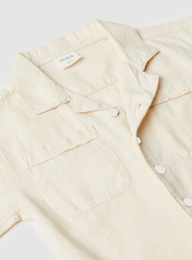 Boys Textured Resort Shirt