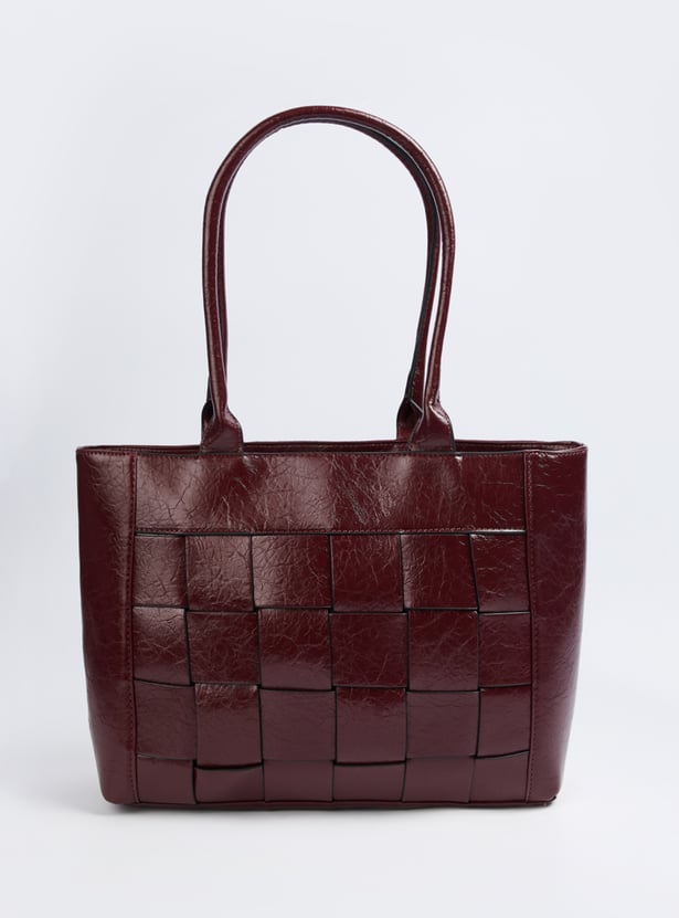 Women Basket Weave Tote Bag