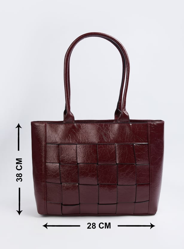 Women Basket Weave Tote Bag