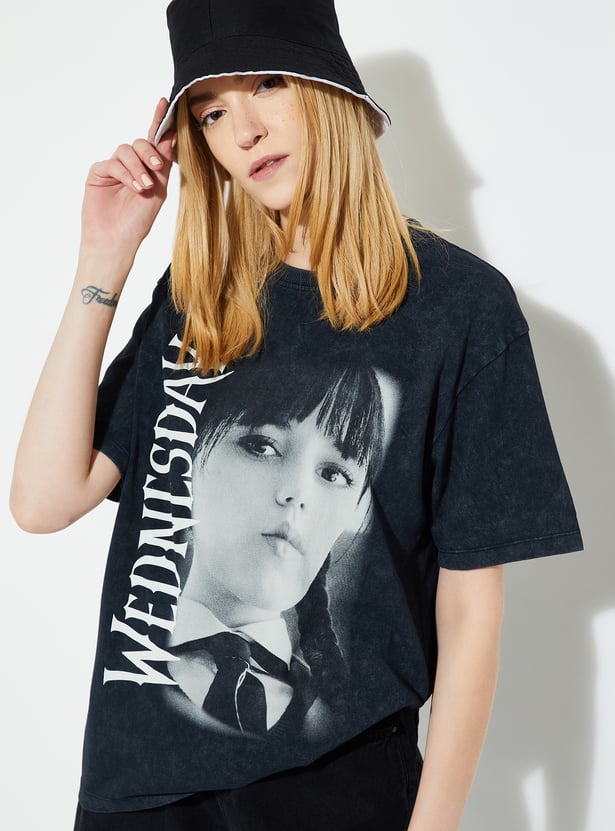 ALAYA F x URB_N Women Wednesday Oversized T-shirt
