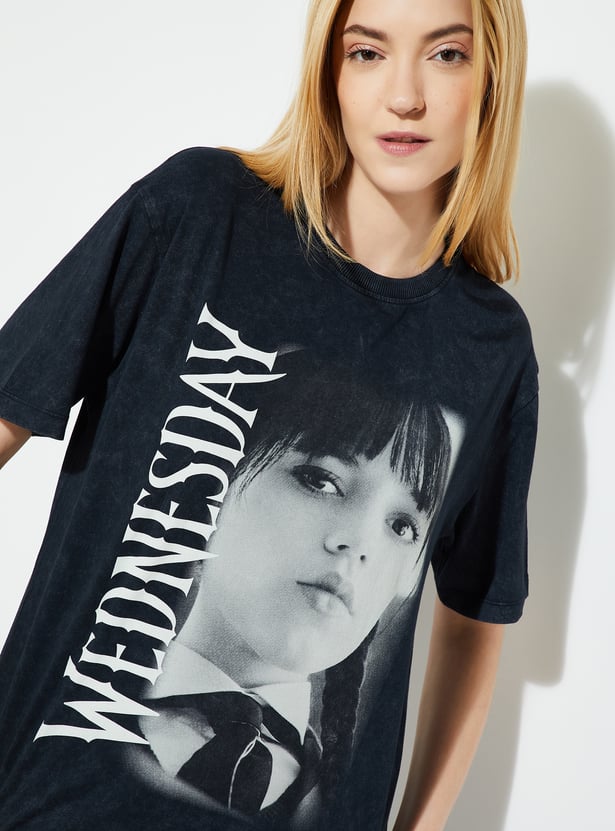 ALAYA F x URB_N Women Wednesday Oversized T-shirt