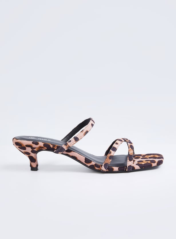 Women Animal Print Kitten Heels