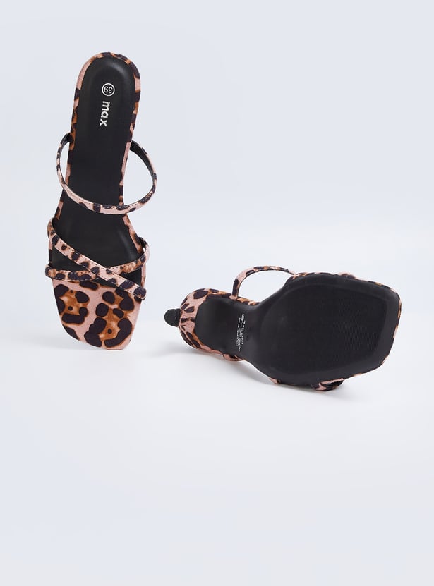 Women Animal Print Kitten Heels