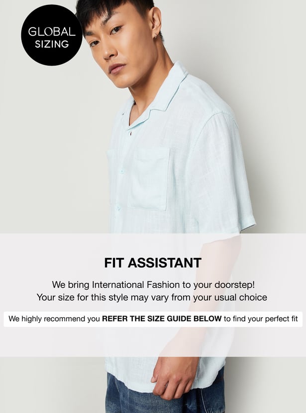 Men Textured Relaxed Fit Shirt