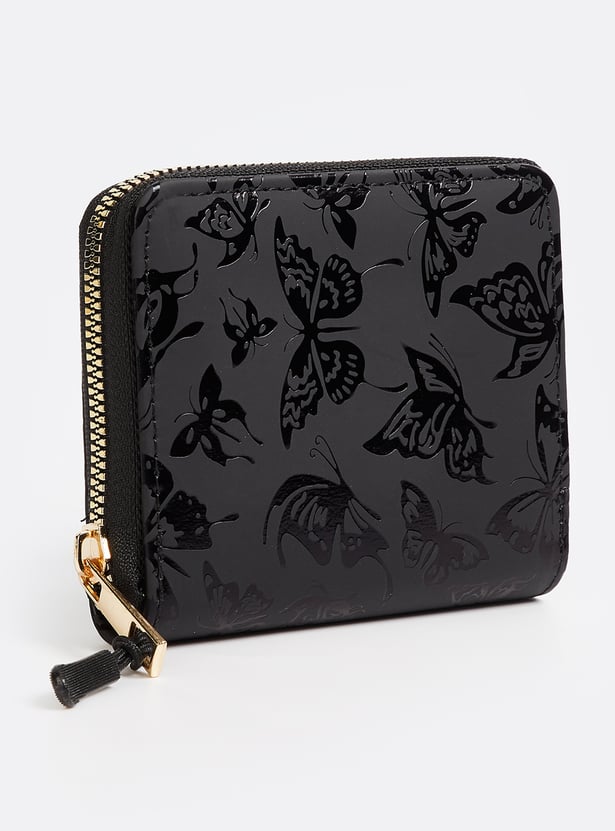 Textured Zip-Around Wallet