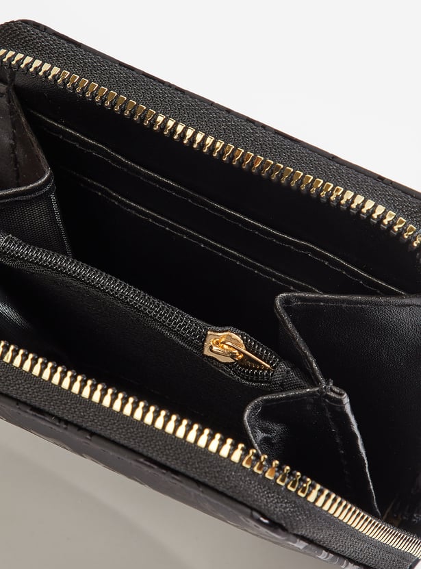 Textured Zip-Around Wallet
