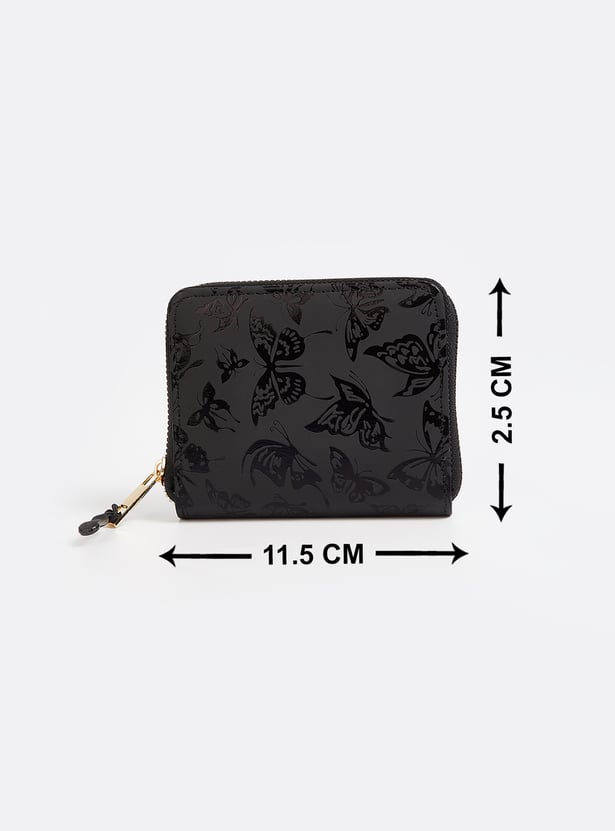 Textured Zip-Around Wallet