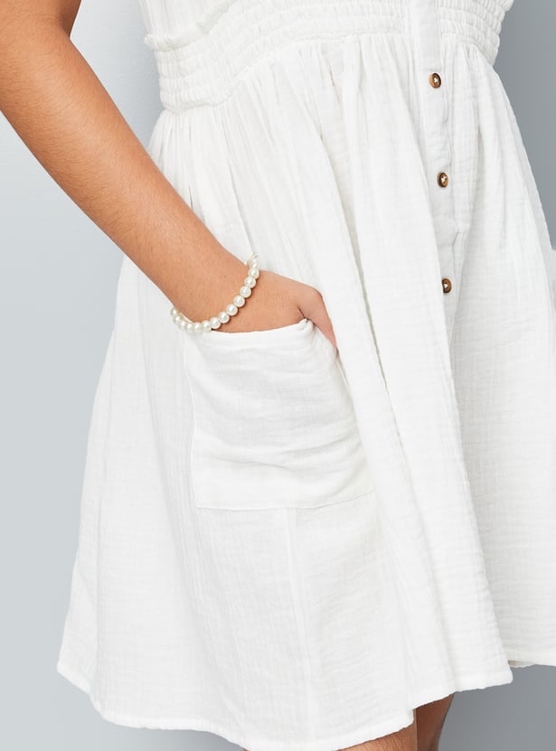 Girls Textured Dress
