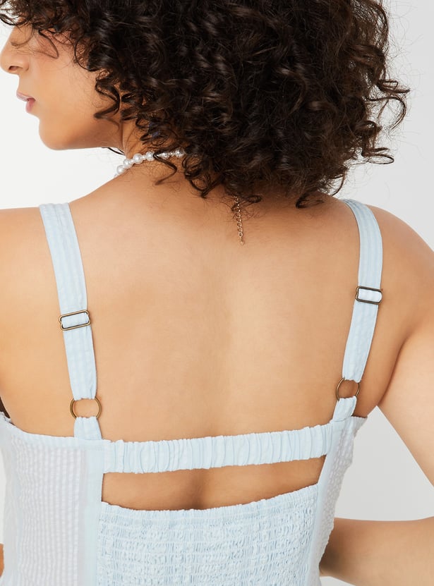 Kalki x Max Women Seersucker Tiered dress