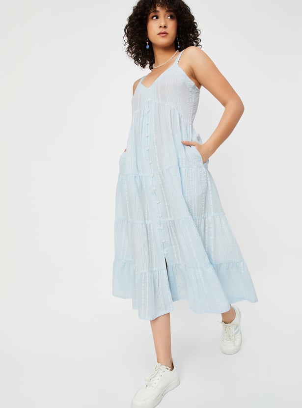 ★値下げ★シンゾーン SEERSUCKER TIERED DRESS 期間限定値下げ☆シンゾーン SEERSUCKER TIERD DRESS