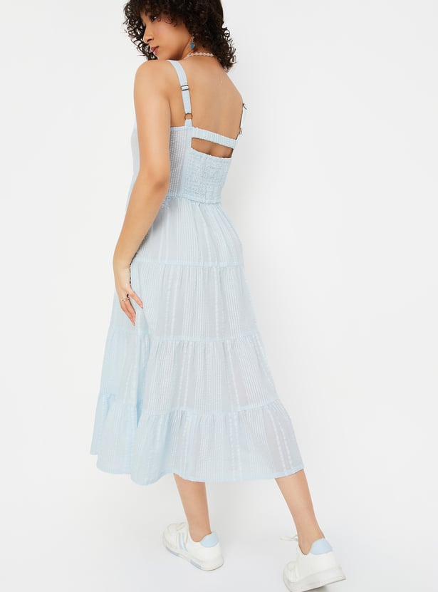 Kalki x Max Women Seersucker Tiered dress