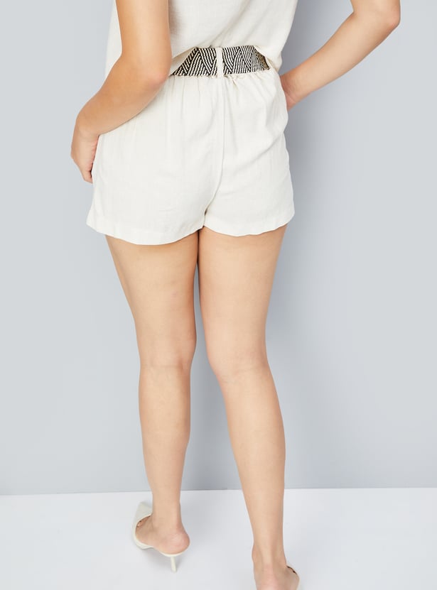 Kalki x Max Women Solid Shorts with Belt