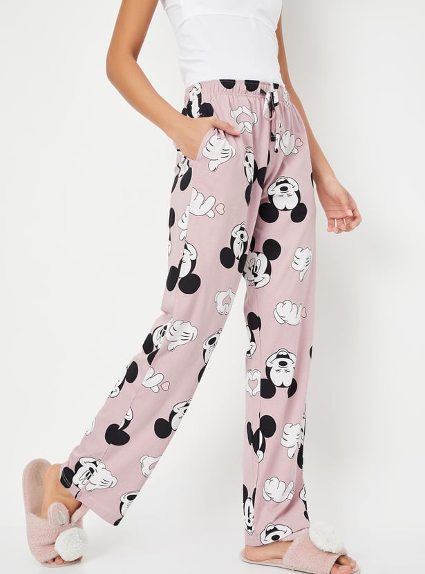 Women Mickey Print Pyjamas