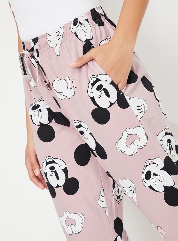Women Mickey Print Pyjamas