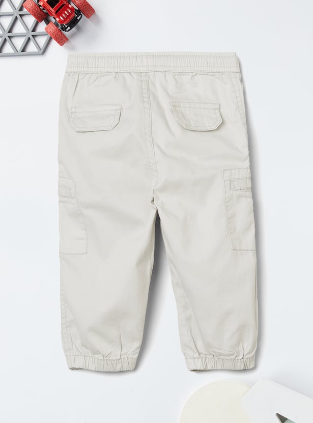 Boys Solid Cargo Joggers