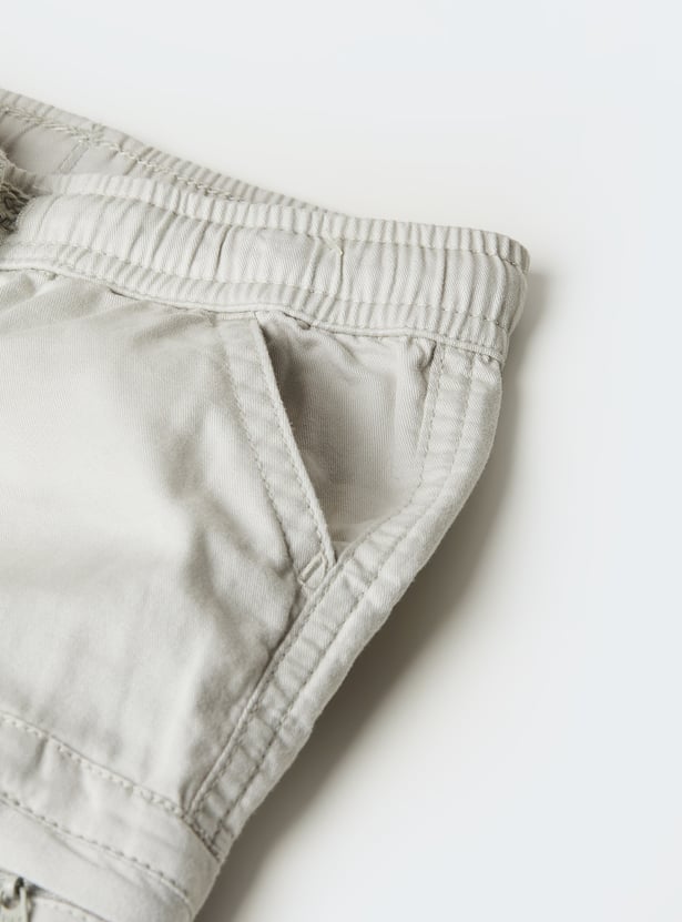 Boys Solid Cargo Joggers