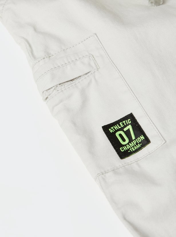 Boys Solid Cargo Joggers