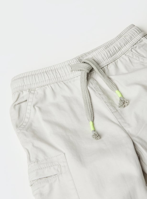 Boys Solid Cargo Joggers