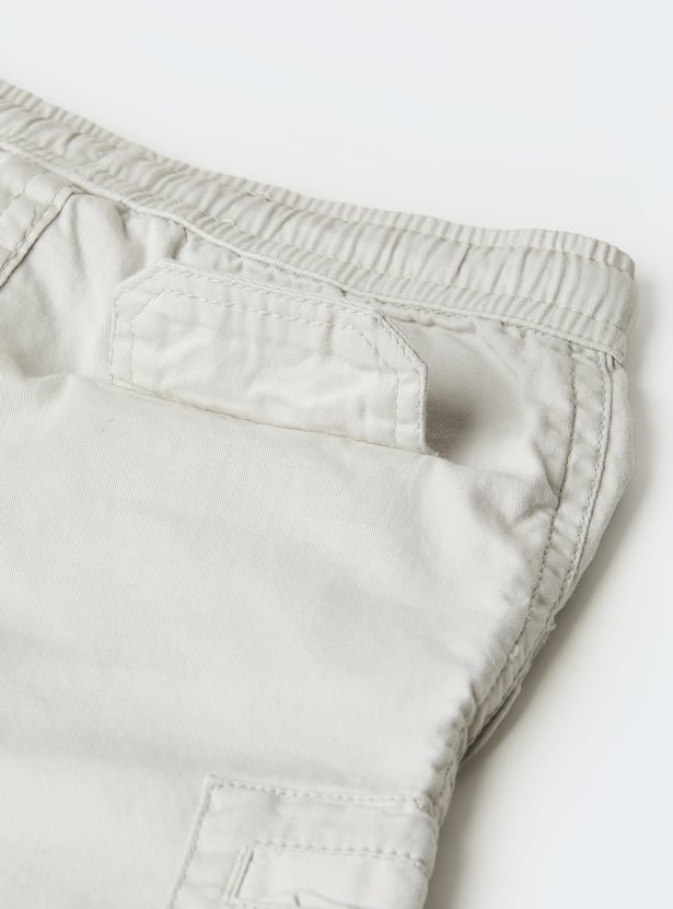 Boys Solid Cargo Joggers