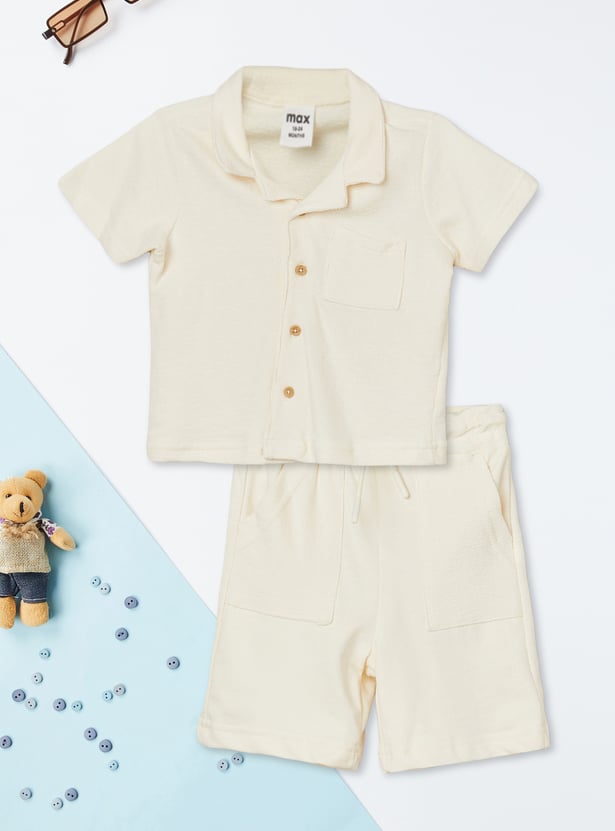 Boys Knit Shorts Set