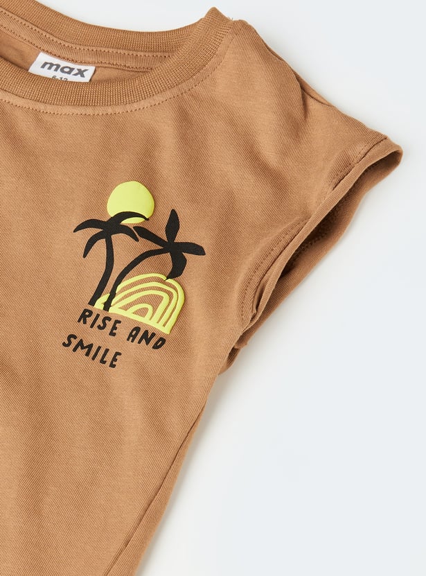 Boys Printed Shorts Set