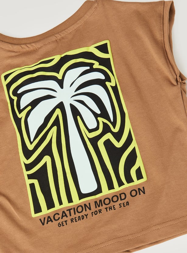 Boys Printed Shorts Set