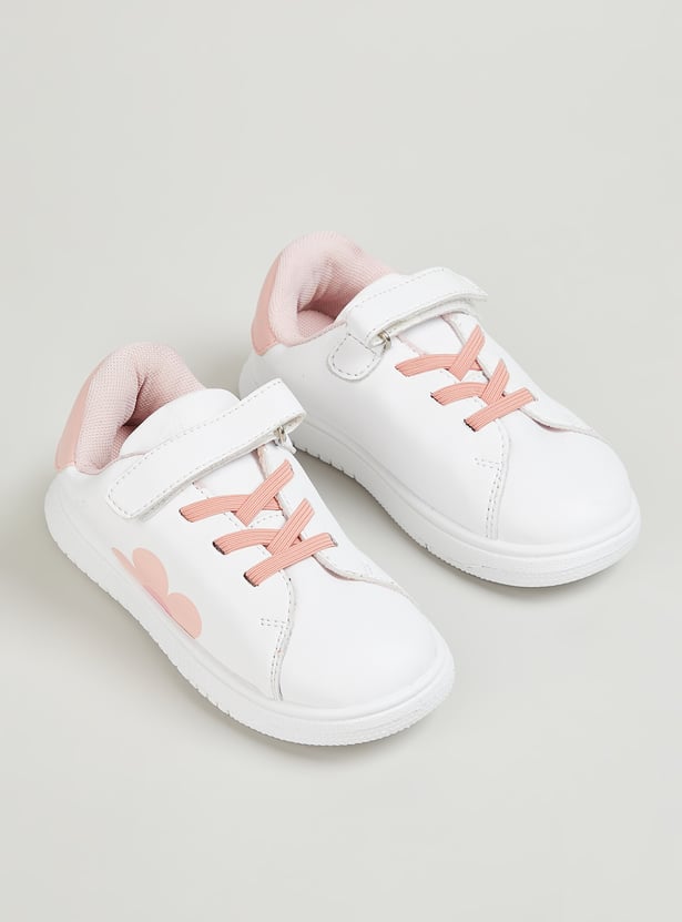 Girls Floral Print Sneakers