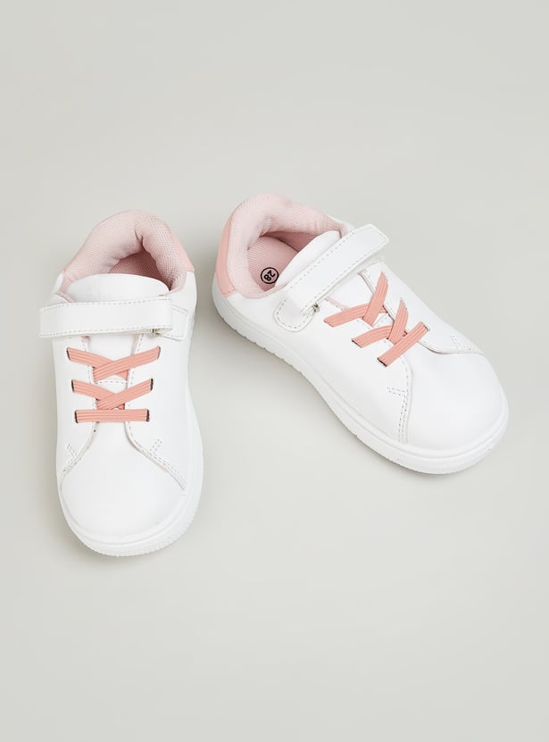 Girls Floral Print Sneakers