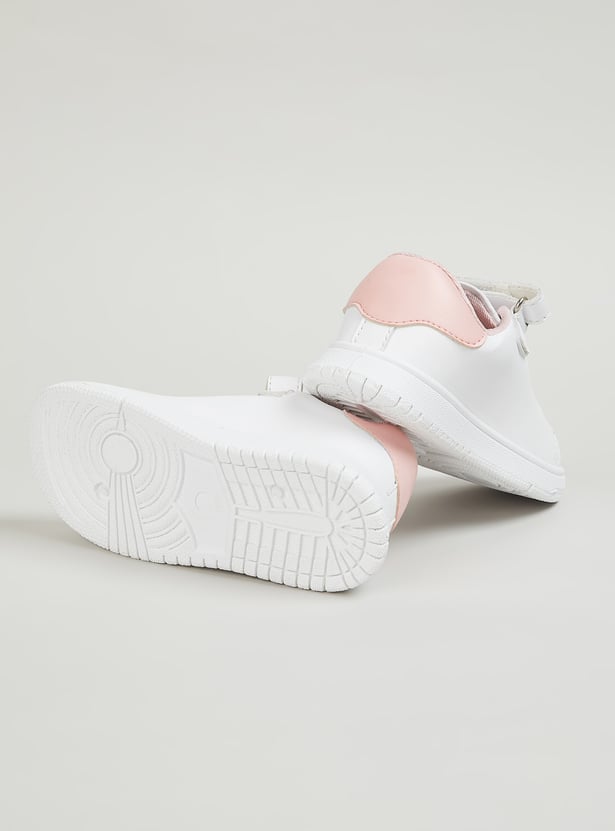 Girls Floral Print Sneakers