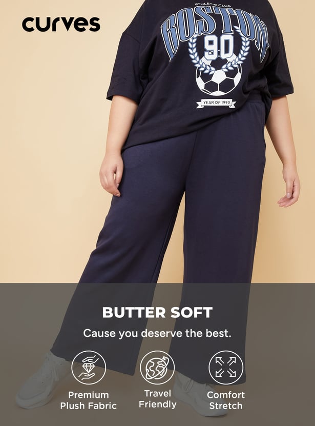 Ladies Butter Soft Straight Leg Cargo Pants-Black main image 1
