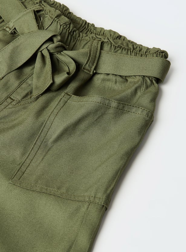 Girls Solid Jogger Trousers
