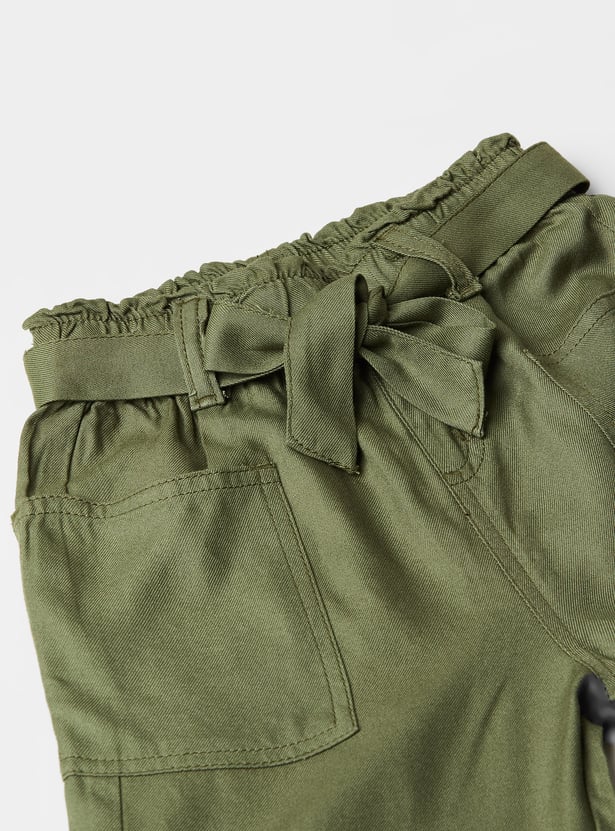 Girls Solid Jogger Trousers