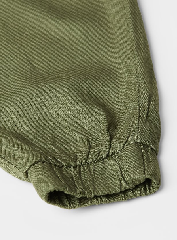 Girls Solid Jogger Trousers