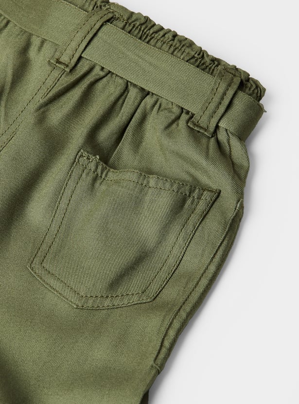 Girls Solid Jogger Trousers