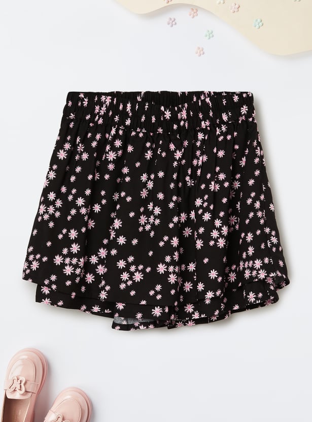 Floral Print Skorts Skirt