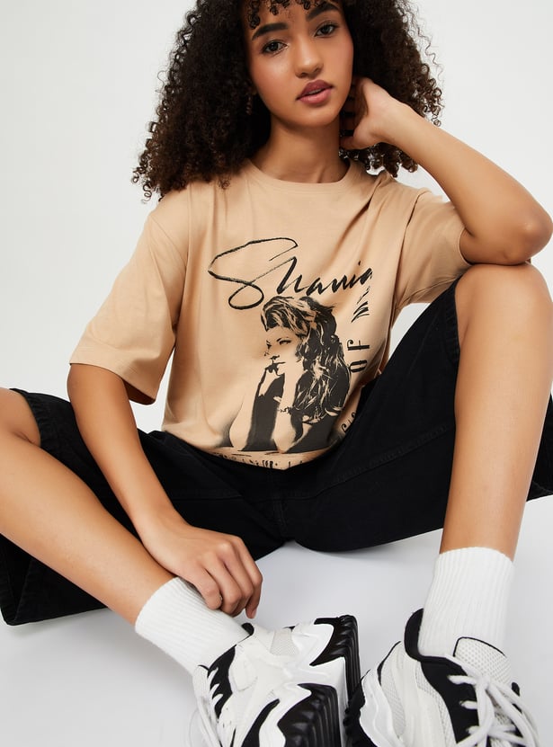Women Oversized Graphic Print T-shirt