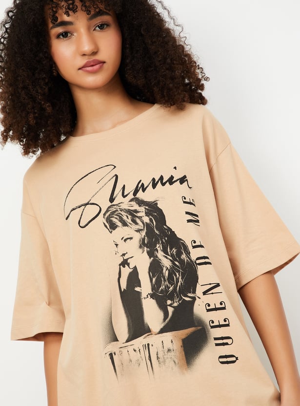 Women Oversized Graphic Print T-shirt