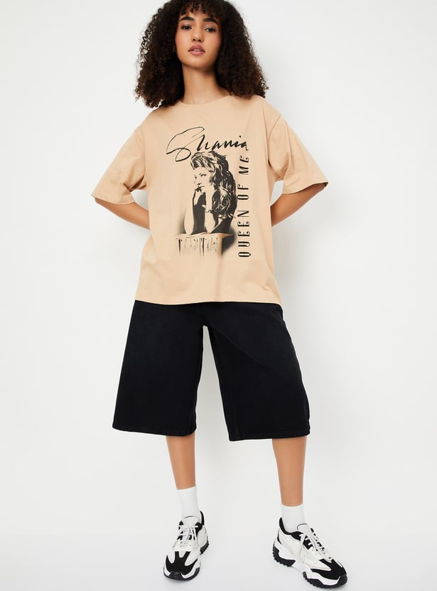 Women Oversized Graphic Print T-shirt