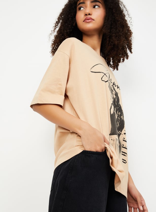 Women Oversized Graphic Print T-shirt