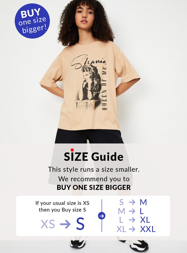 Women Oversized Graphic Print T-shirt