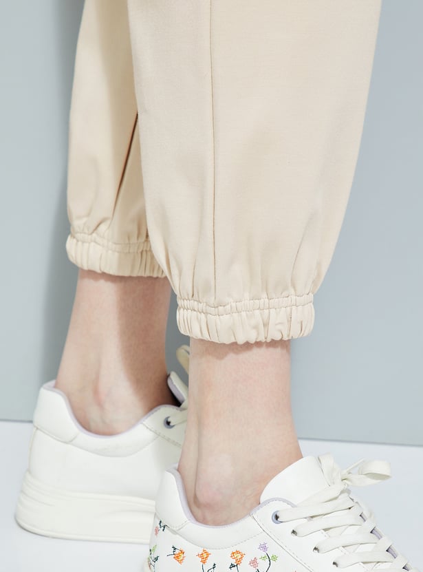 ALAYA F x URB_N Women Textured Cargo Joggers