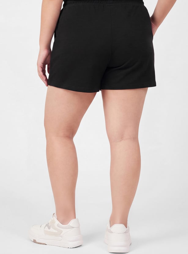 Women Solid Athleisure Shorts